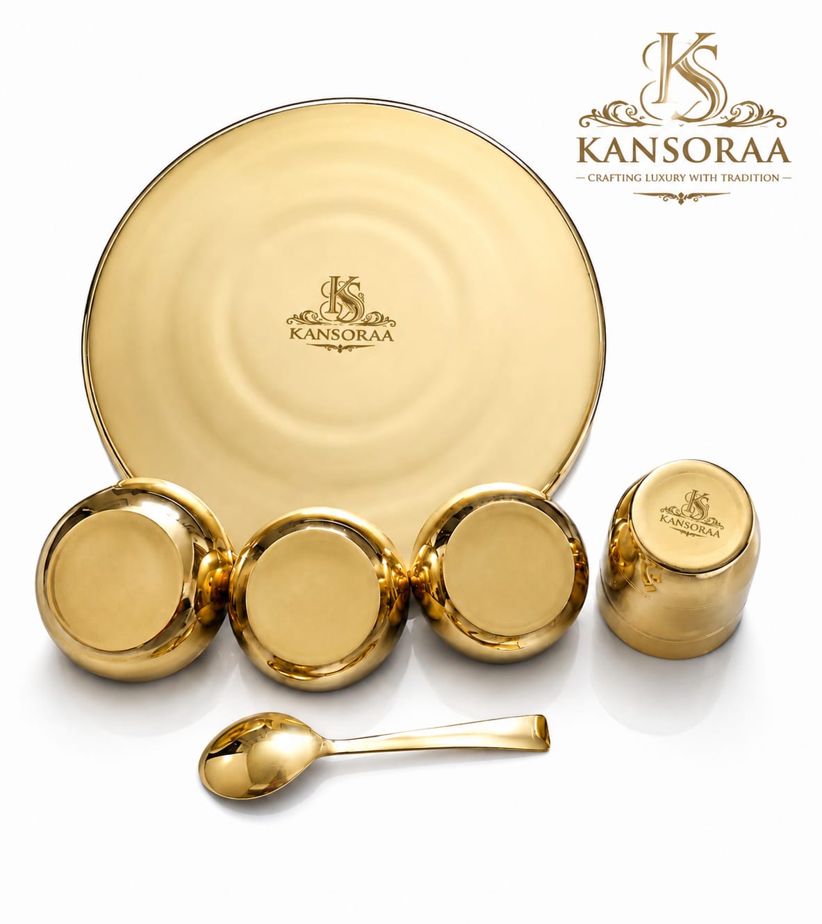 Kansoraa Premium Kansa Thali Set