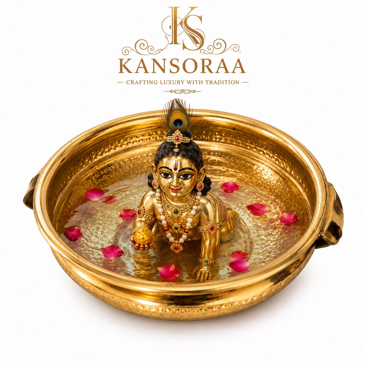 Kansoraa Premium Brass Bal Gopal Snan Patra
