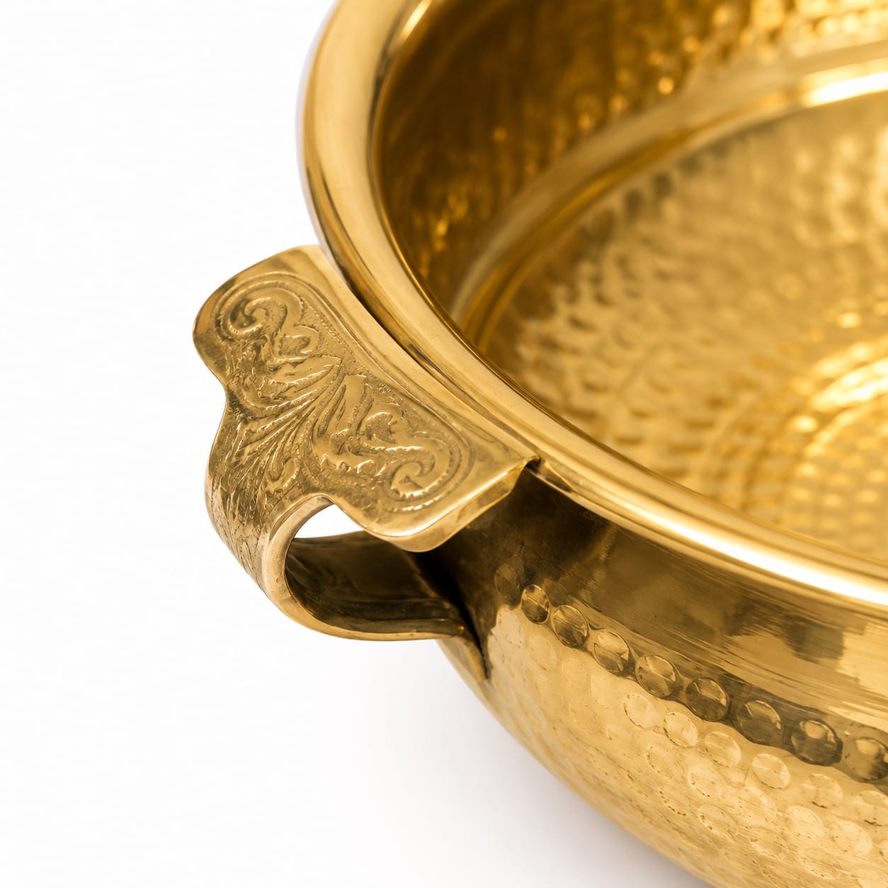 Brass urli hammered - 10 inches