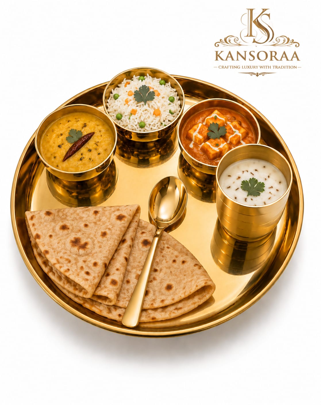 Kansoraa Premium Kansa Thali Set