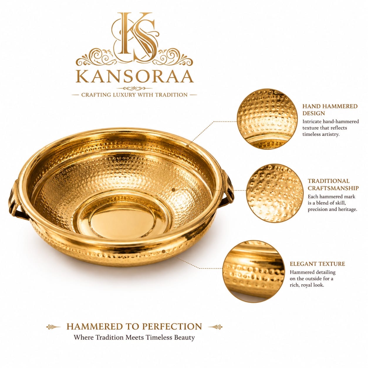 Kansoraa Premium Urli - Hammered