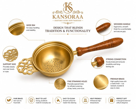 Kansoraa Premium Brass Strainer