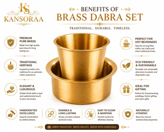 Kansoraa Premium Brass Dabra Set