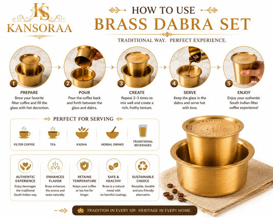 Kansoraa Premium Brass Dabra Set