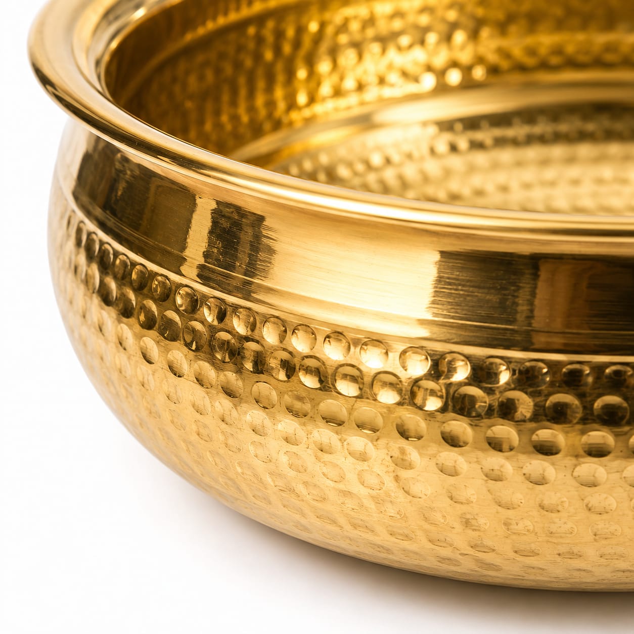 Brass urli hammered - 10 inches
