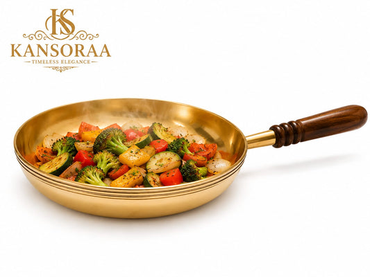 Brass shudh Brass fry pan