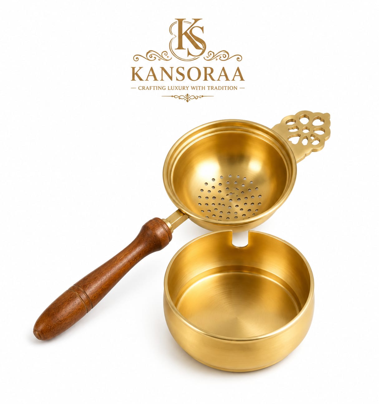 Kansoraa Premium Brass Strainer Set